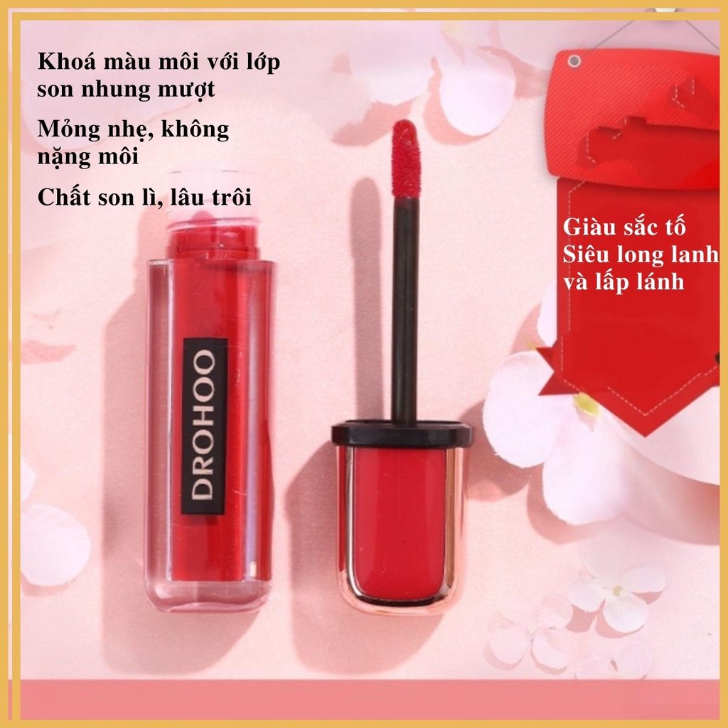 Son Kem Bóng Drohoo Son Tint Nội Địa Trung Bền Màu Dưỡng Ẩm Lâu Trôi Mềm Mượt Son 3,5g –AnnA.4.0.Cosmetic | BigBuy360 - bigbuy360.vn