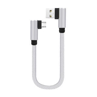 ♘✳☊Dây Cáp Sạc Ngắn 25cm Cổng Micro USB Type C Ca U4P3 90 Độ