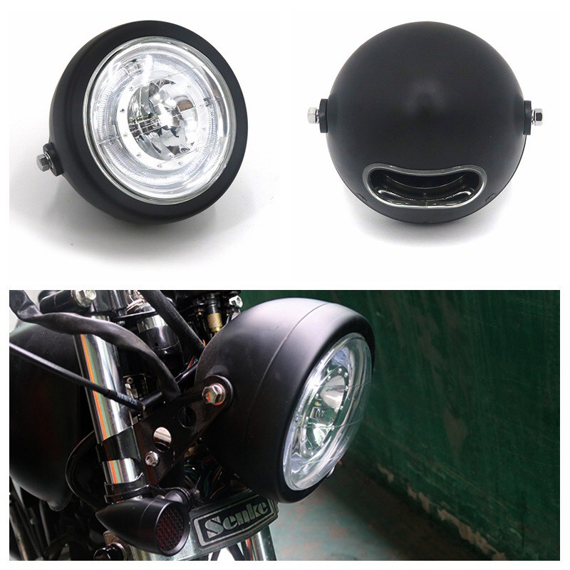 ĐÈN PHA XE ĐỘ CAFE RACER, TRACKER CLASSIC