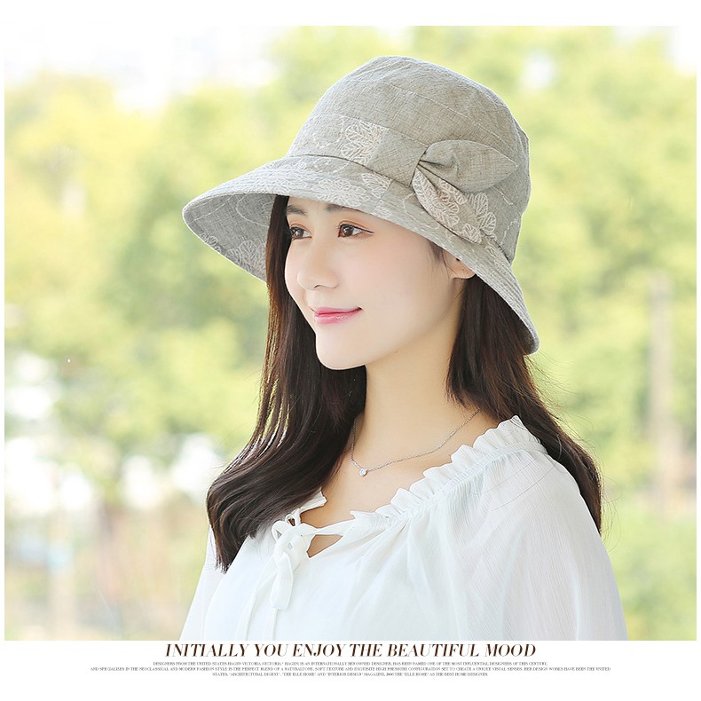 Mũ Tai Bèo Chống Nắng Thời Trang Mùa Hè Hàn Quốc Cho Nữ Trung Niên