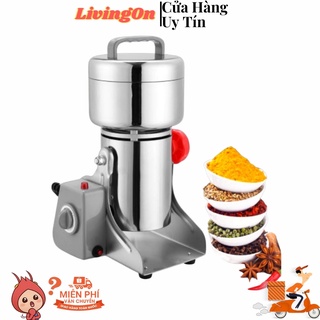 Máy Xay Nghệ Tươi, Tinh Bột Nghệ, Ngũ Cốc, Tam Thất Loại 800g Nắp Gài Inox 304 Sáng Bóng Đẹp