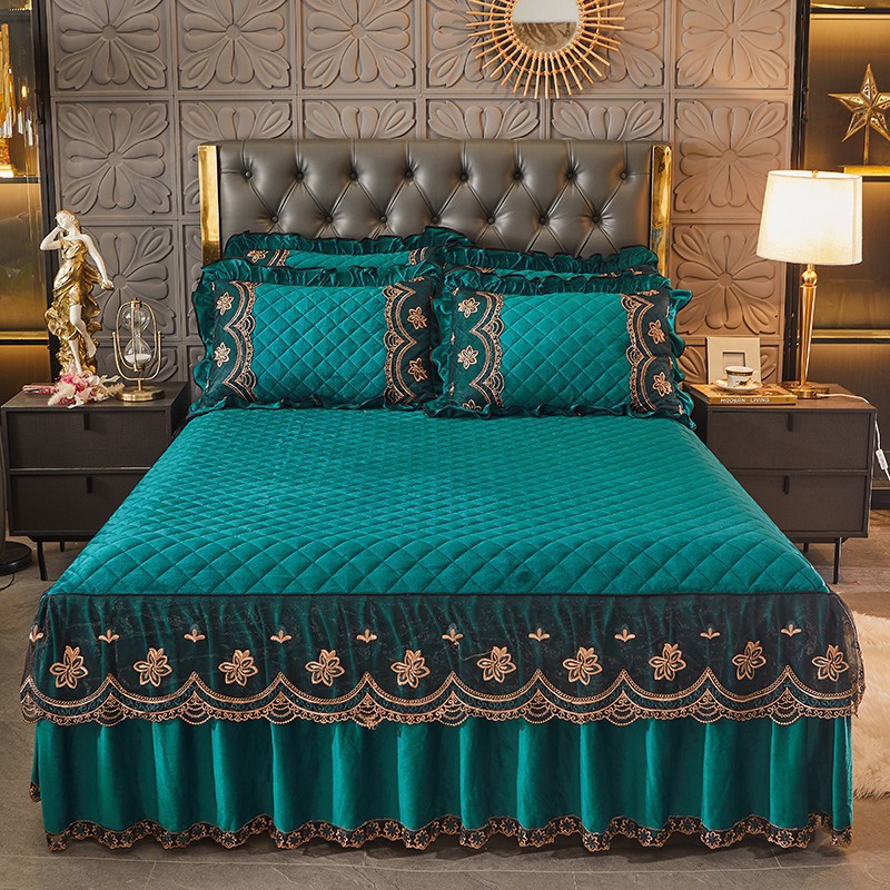 💥 set (bộ) ga trải giường, vỏ gối nỉ trần bông phủ bèo ren kích thước 1m6, 1m8, 2mx2m2, chăn ga gối nệm | BigBuy360 - bigbuy360.vn