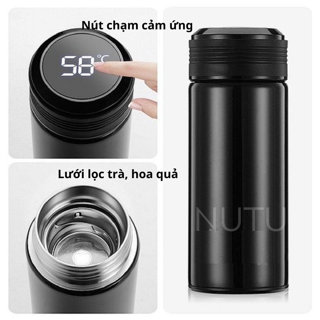 Bình Nước Giữ Nhiệt Màn Hình Cảm Ứng Hiển Thị Nhiệt Độ, Bình Nước Giữ Nhiệt Cao Cấp