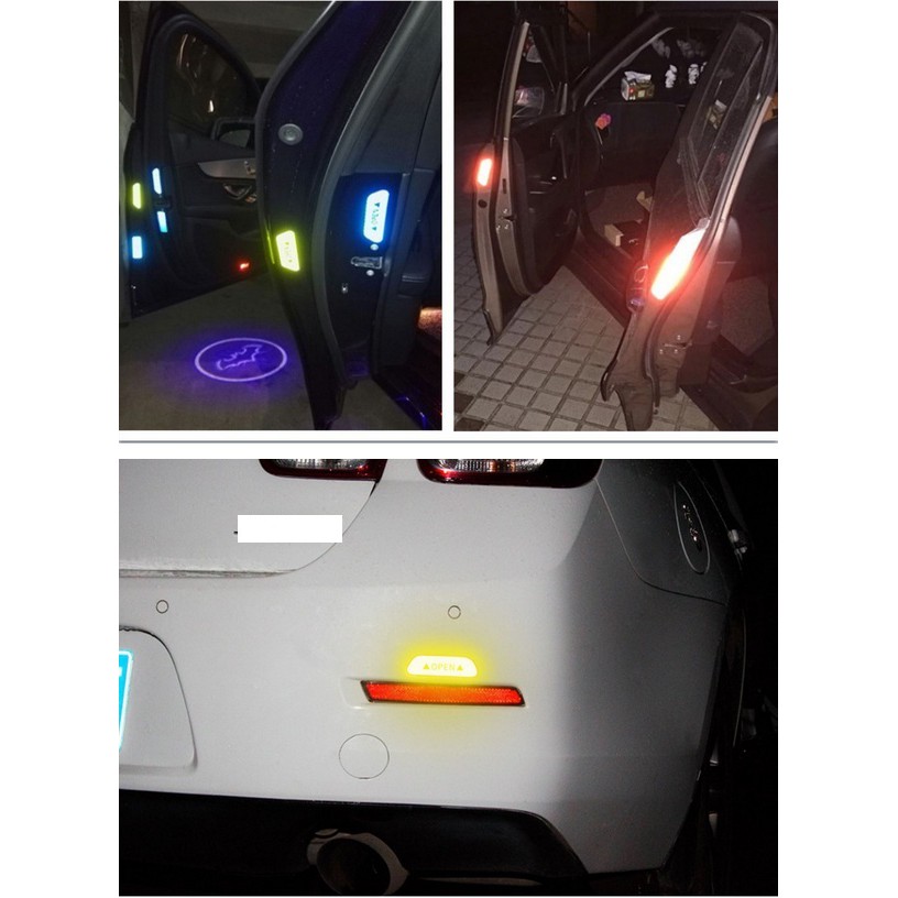Bộ 4 sticker phản quang cảnh báo mở cửa