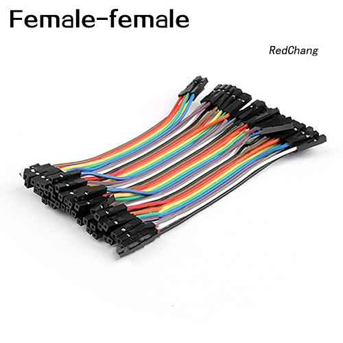 -SPQ- 40Pcs/Row 10cm M-M M-F F-F Dupont Wires Jumper Cables for Arduino Breadboard