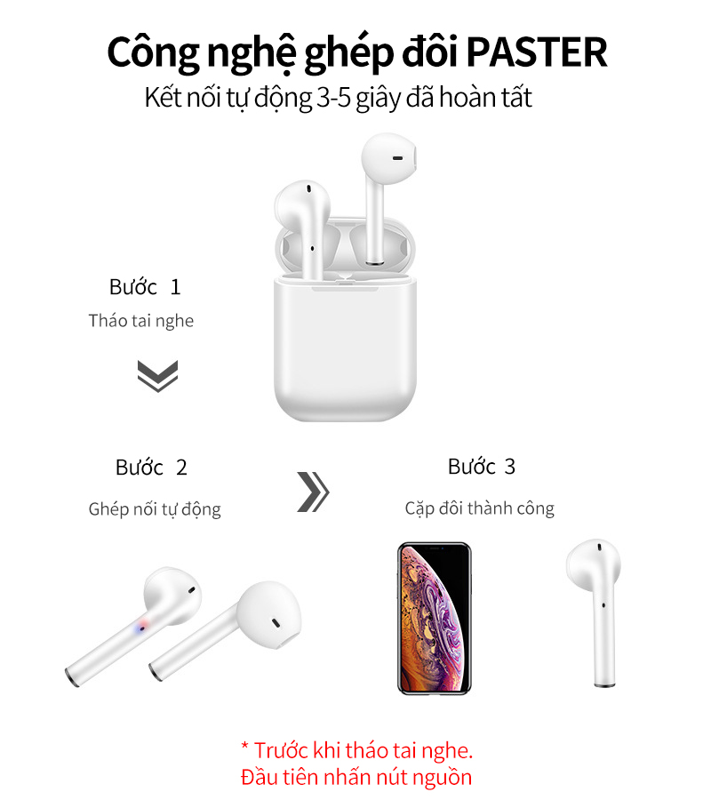 Tai Nghe Nhét Tai Thể Thao Không Dây Airpod Pro 4 Tws I12S Inpods12S Pro Hifi Cho Android Và Iphone