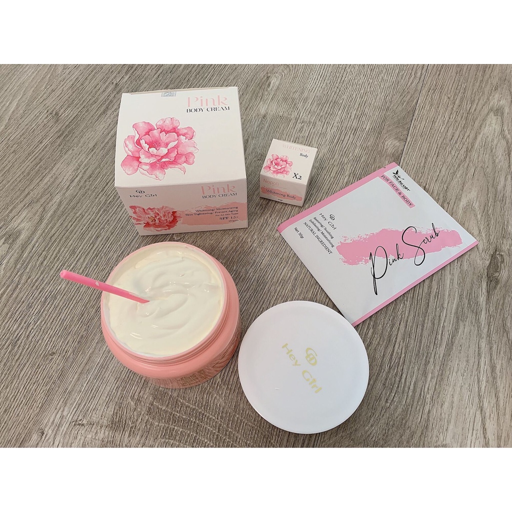 Kem Trắng Da Body Pink-Trắng cho da đen lì