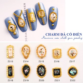 Charm đá nhũ cổ điển trang trí móng