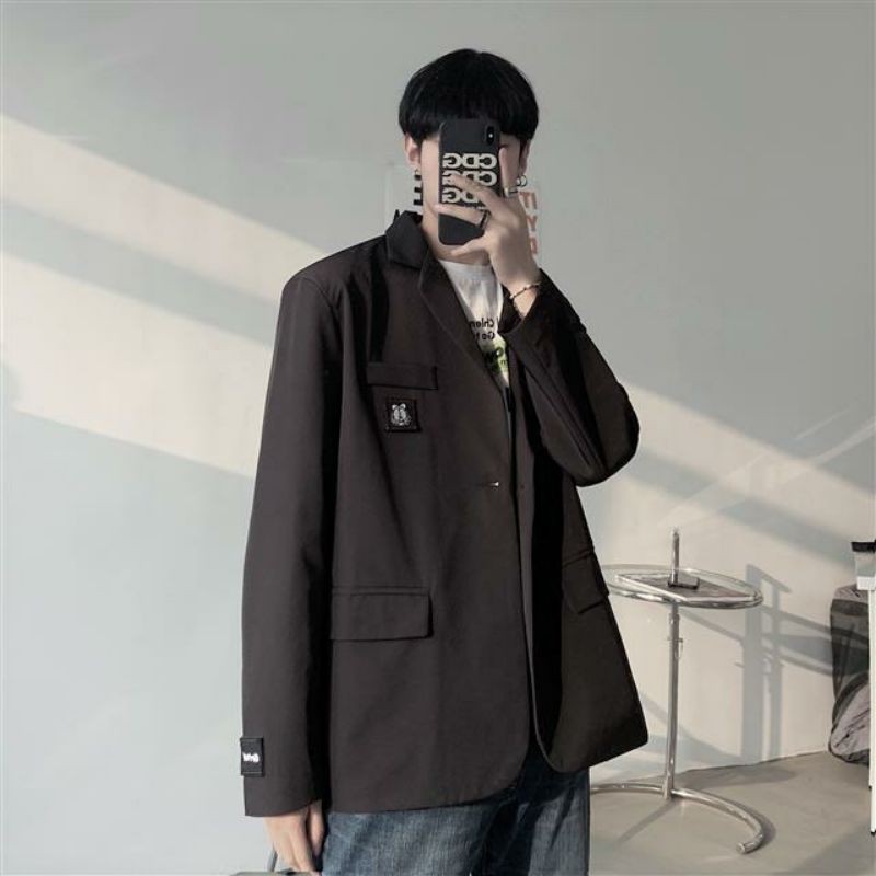 Áo vest blazer phong cách Hàn Quốc 2 màu đen trắng | BigBuy360 - bigbuy360.vn
