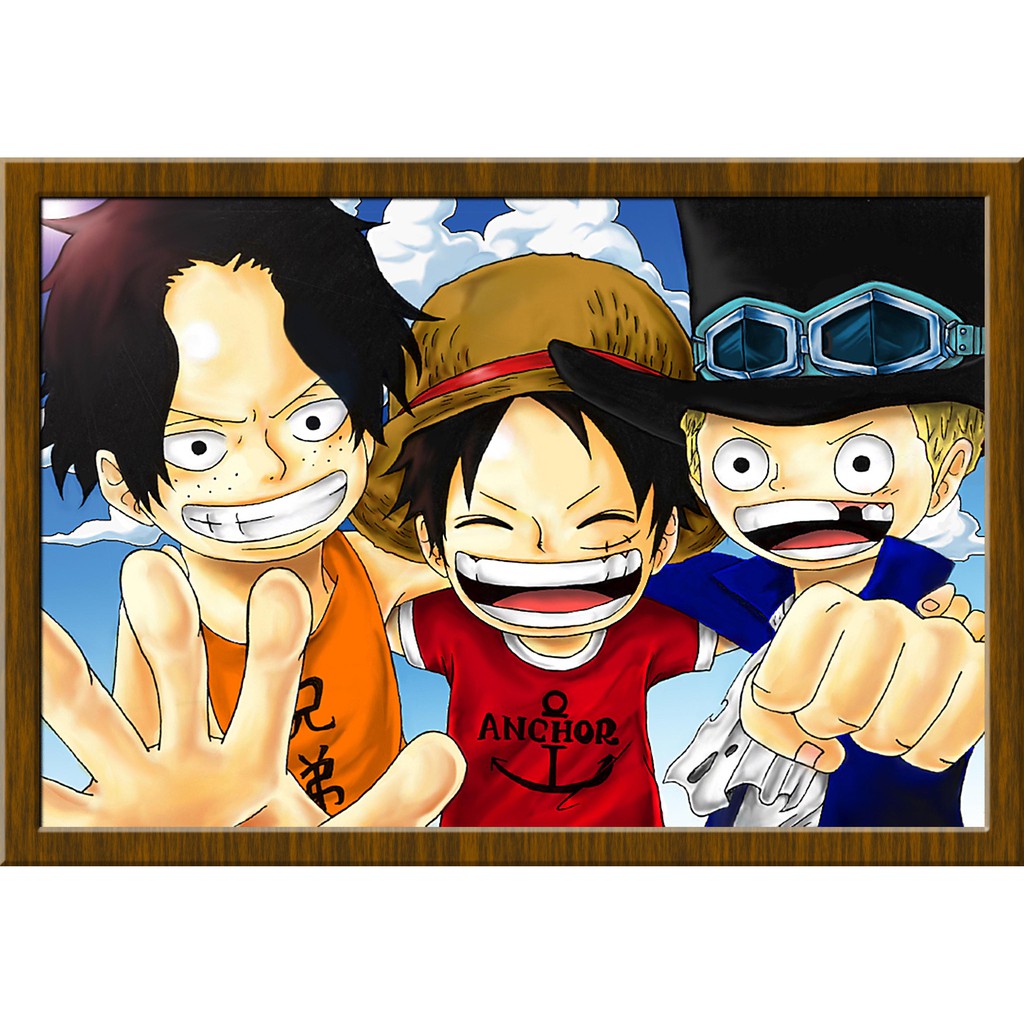 Miếng Dán Tường Trang Trí In Hình Nhân Vật Hoạt Hình One Piece