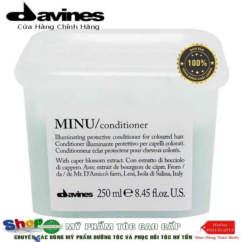 [Davines-Italia] Dầu xả bảo vệ tóc nhuộm Minu Davines Conditioner 250ml