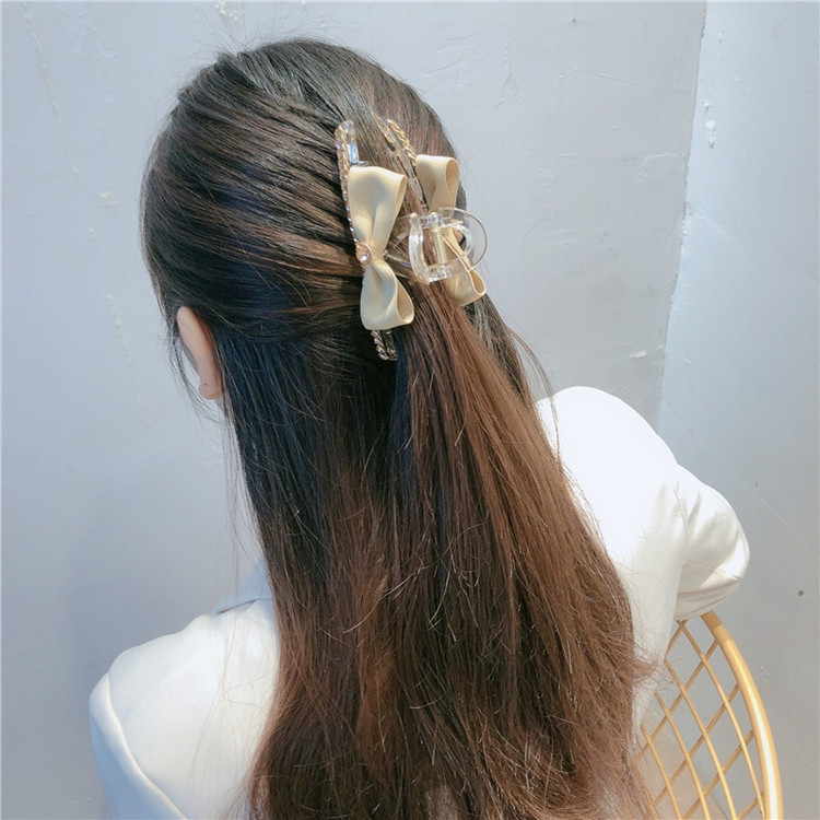 Kẹp bấu tóc nữ nơ đính đá thời trang