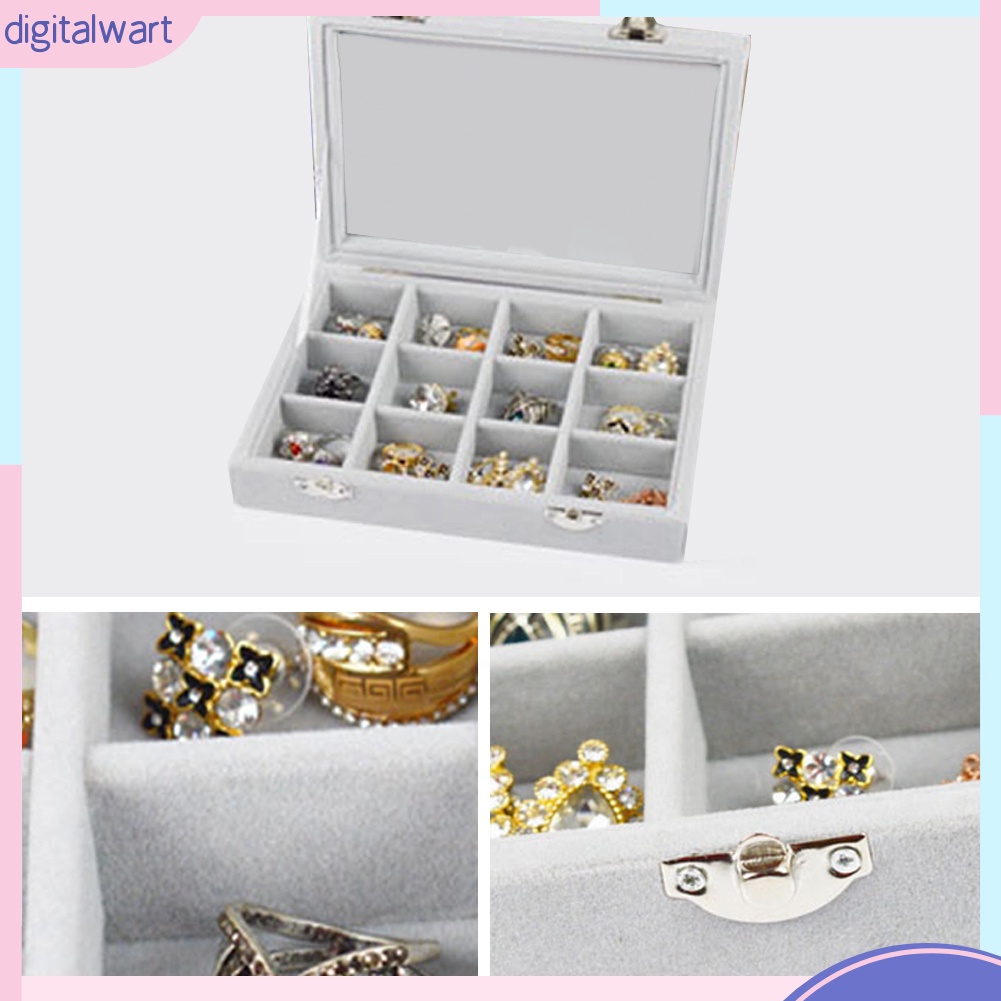 Khay Trưng Bày Trang Sức 24 Ngăn Bằng Nhung Sang Trọng