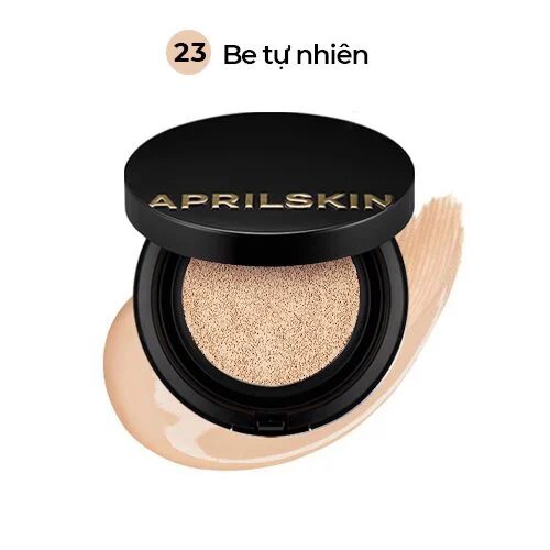 Phấn Nước April Skin Magic Snow Cushion Triple Cover Powder Moisture Serum Base 24-HR Fixing 15Gr [MẪU MỚI 2022]