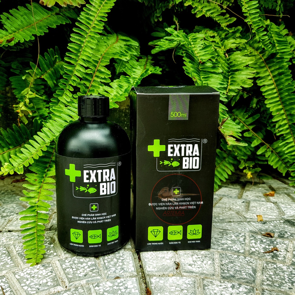 Vi Sinh Làm Trong Nước Bể Cá Extra Bio chai dung tích 250ml, 500ml và 1L