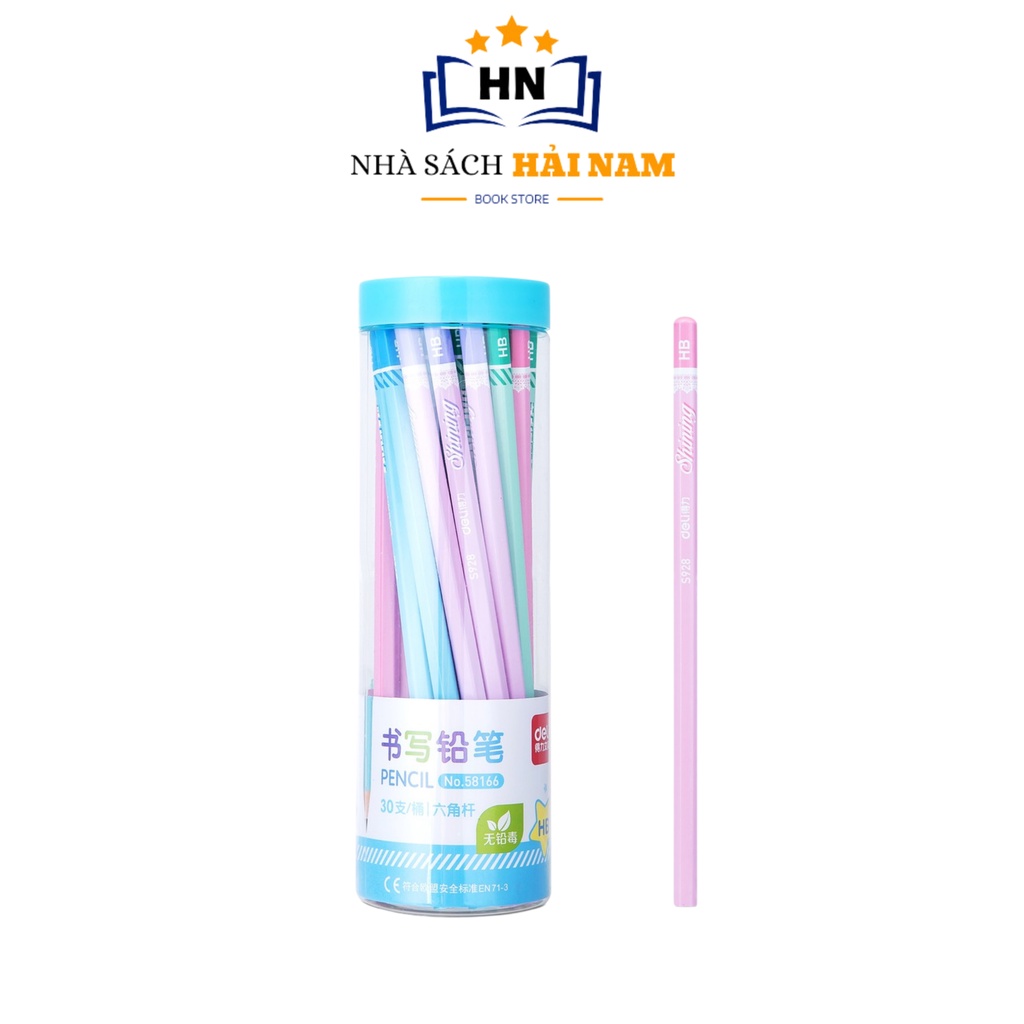 Bút chì hb 2b lục giác DELI 4 màu 5816- 58167-S928-929 30 cái/hộp