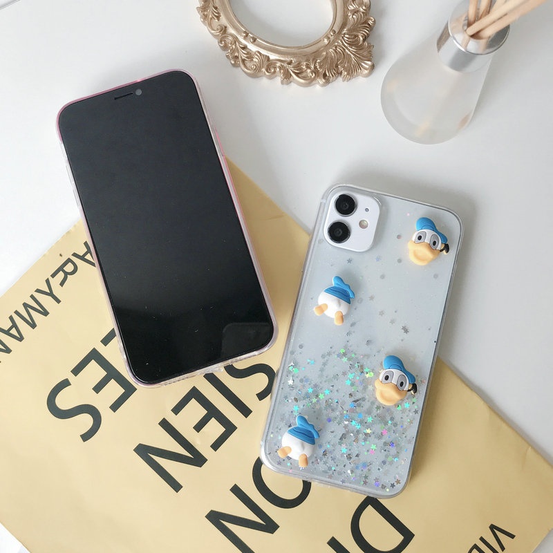 Ốp lưng Redmi Note 10 9 9S 9A 9T 8 8A 7 7A 6 Pro POCO M3 X3 NFC Xiaomi MI 10T A2 Lite 3D Lovers Cartoon Cute Duck Soft TPU Case