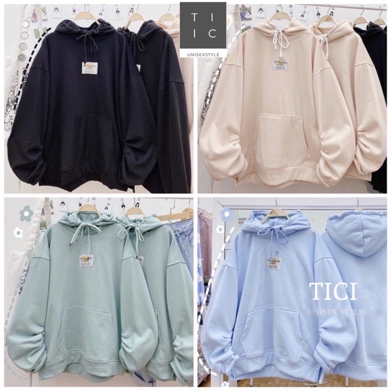 Áo Hoodie Logo Unisex Nỉ Bông siêu mịn Form rộng unisex (100% Ảnh Thật của shop) [FREESHIP]