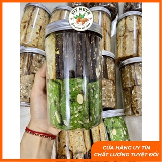 Bánh Bicostti nướng giảm cân mix 4 vị trà xanh, chocolate 💸FreeShip💸 Bánh Quy Hạt Bicostti ăn kiêng 300g Fit Nuts