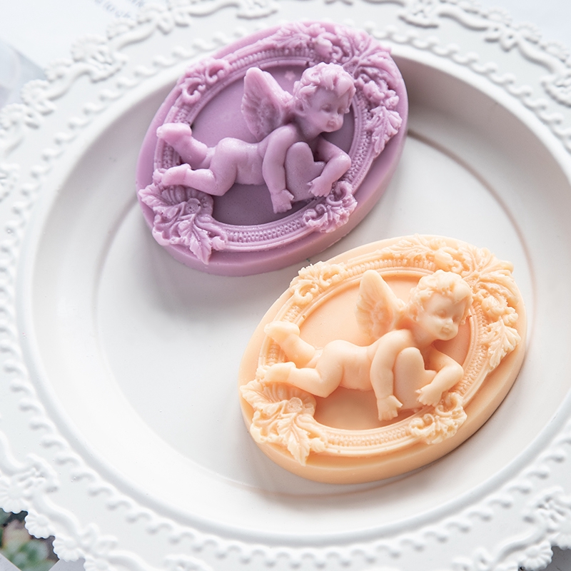 Khuôn Silicone Làm Xà Phòng Thủ Công Hình Thiên Thần Cupid