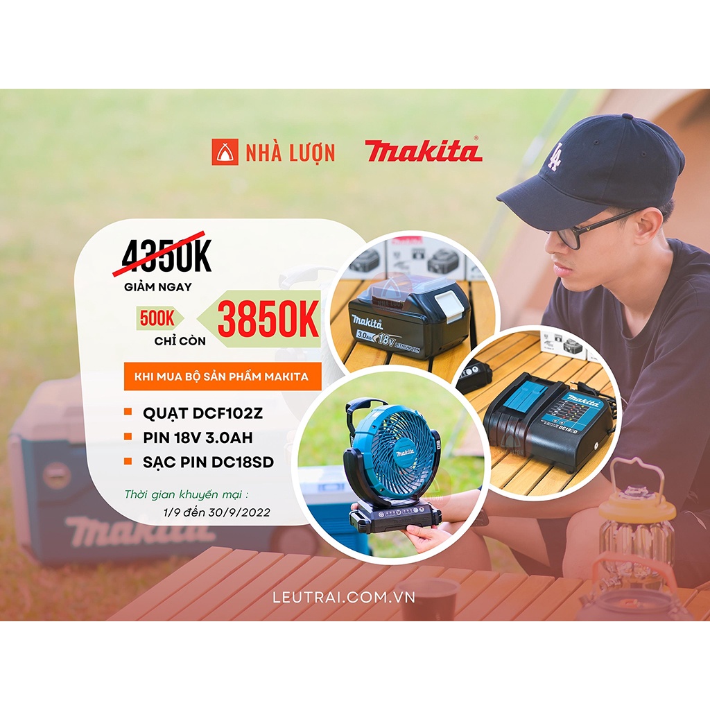 Quạt di động dùng pin Makita DCF102Z