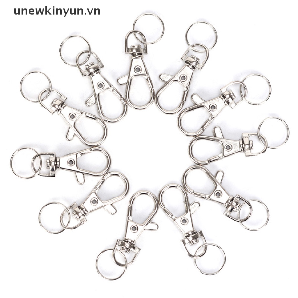 Set 10 Móc Khóa Tôm Hùm Bạc Có Thể Xoay Được Set 10 Móc Khóa Màu Bạc Đa Năng Tiện Dụng Mới 10 Cái / Lốc