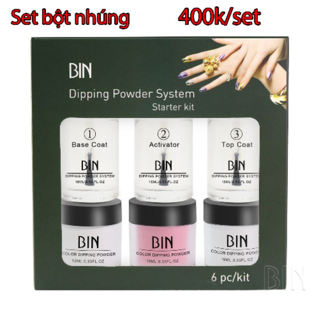 SET BỘT NHÚNG 3 CHAI LIÊN KẾT-TOP +3 HŨ BỘT