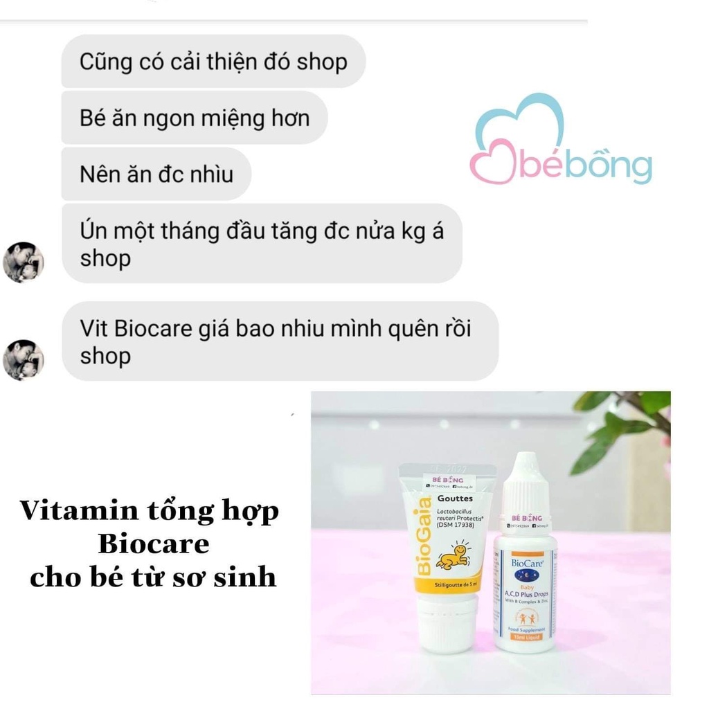 Vitamin tổng hợp ACD Plus Biocare Anh 15ml cho trẻ từ 1 tháng