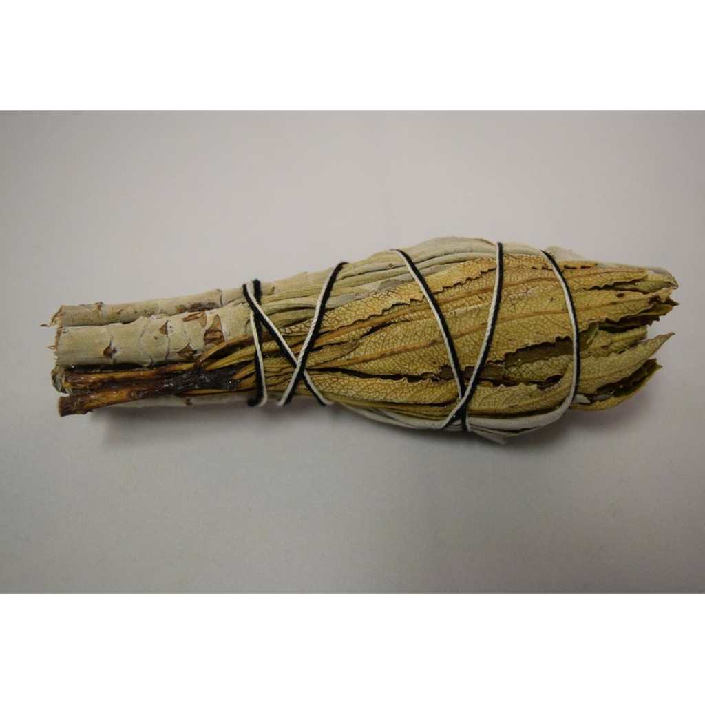 Bó lá mix lá xô thơm trắng và "cây thánh" White Sage + Yerba Santa Smudge Incense 3"-4" Bundle