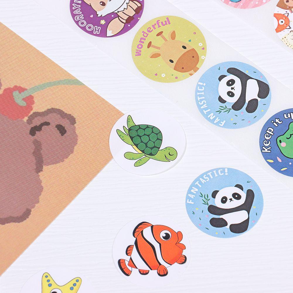 Cuộn 500 Miếng Dán Họa Tiết Hoạt Hình Cho Trẻ Mẫu Giáo|Nhãn Dán Trang Trí Sổ Lưu Niệm Dễ Thương