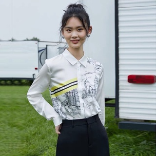 Áo sơ mi lụa hoạ tiết Vero Moda