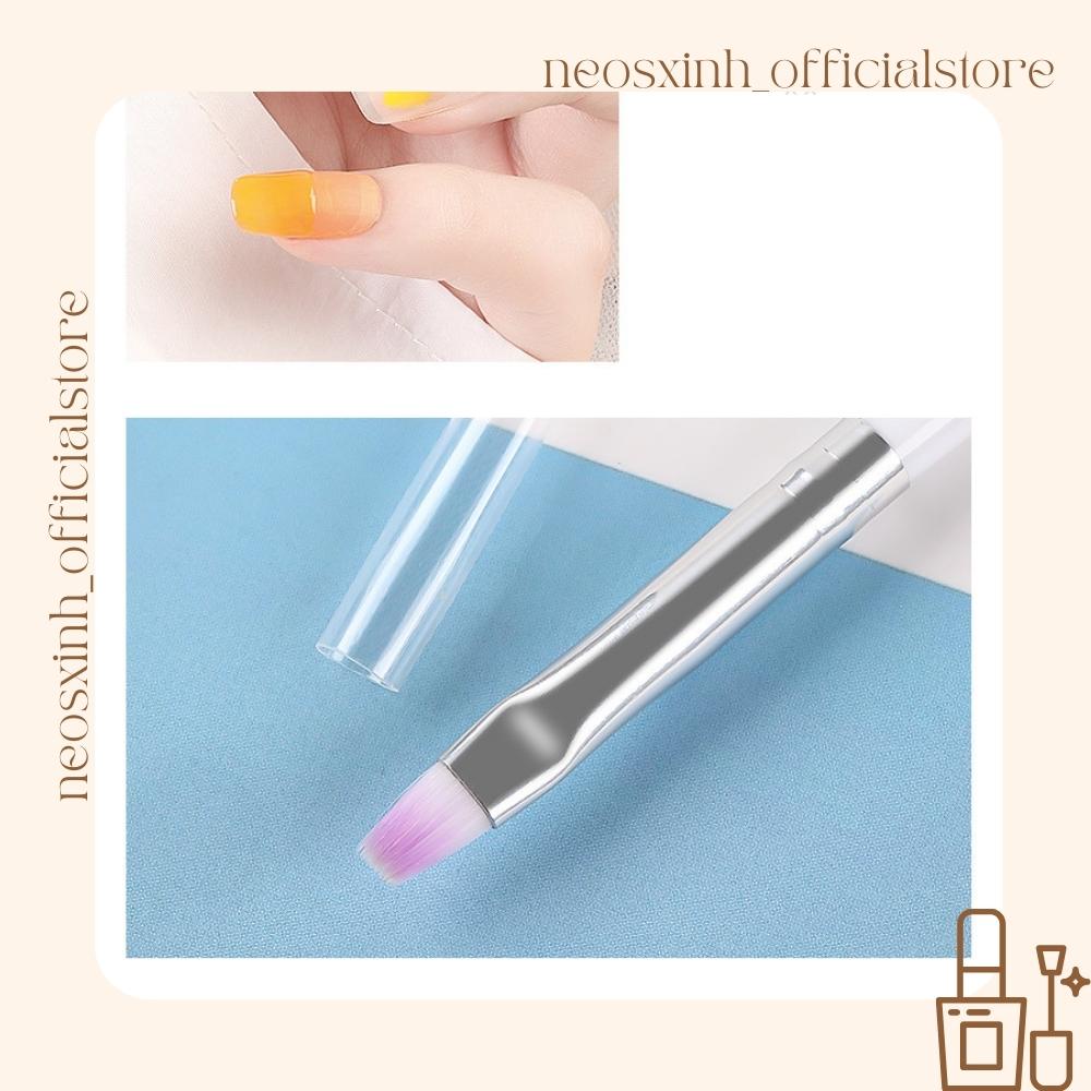 Cọ Vẽ Sơn Móng Tay Màu Trắng Hồng- Neosxinh Nails