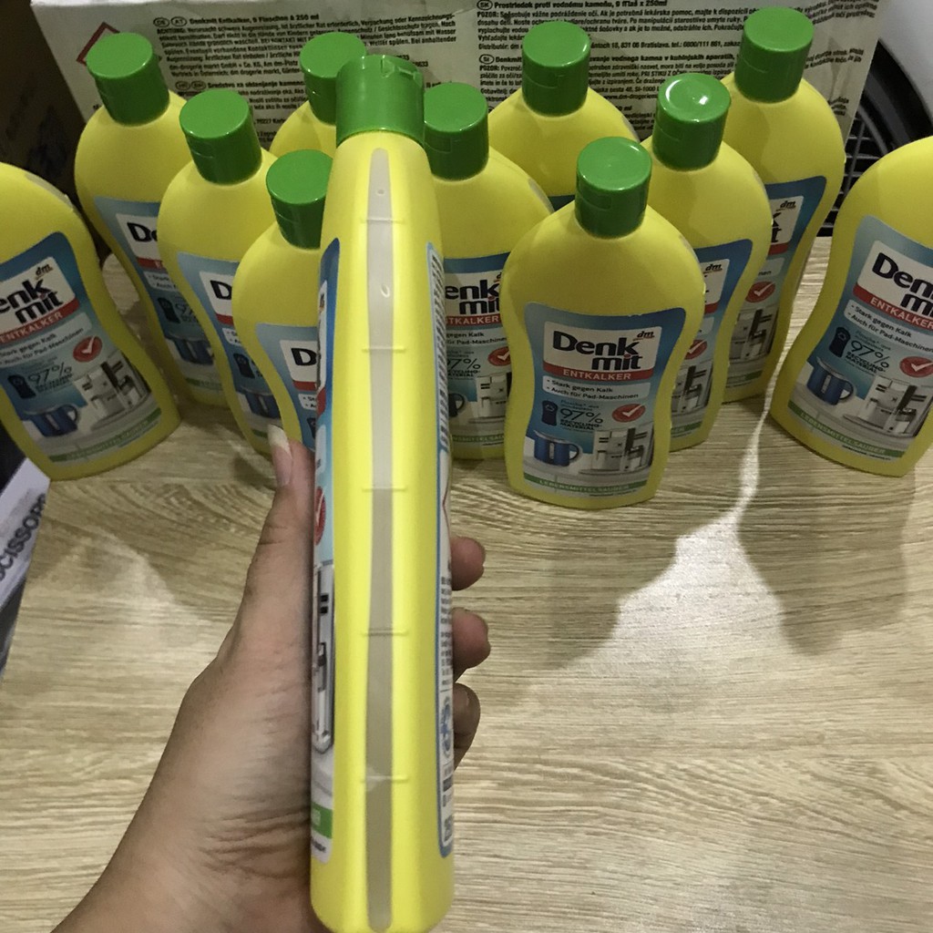 Dung dịch tẩy cặn canxi Denkmit 𝓢𝓱𝓸𝓹 𝓣𝓲𝓮̣̂𝓷 𝓘́𝓬𝓱 dùng cho ấm siêu tốc, bình đun nước dung tích 250ml dùng được 5 lần