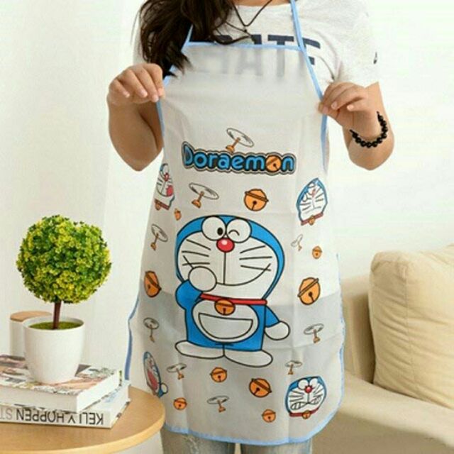 Tạp dề chống nước hình Doraemon dễ thương