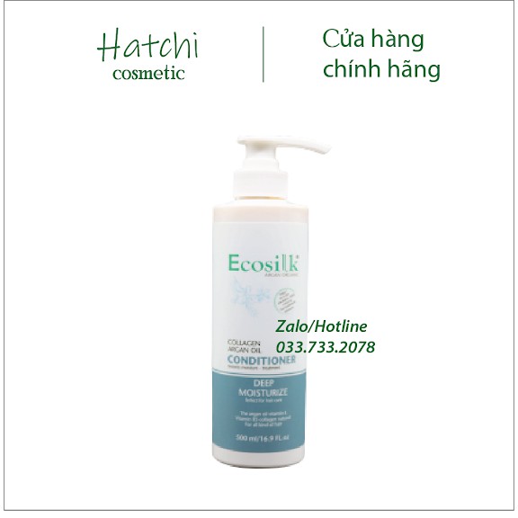 DẦU GỘI DẦU XẢ PHỤC HỒI CHUYÊN SÂU HƯƠNG NƯỚC HOA ECOSILK ORGANIC 500ML