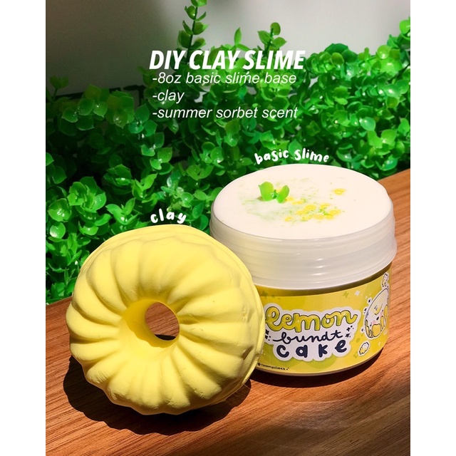 LEMON BUNDT CAKE bánh chanh -diy clay slime