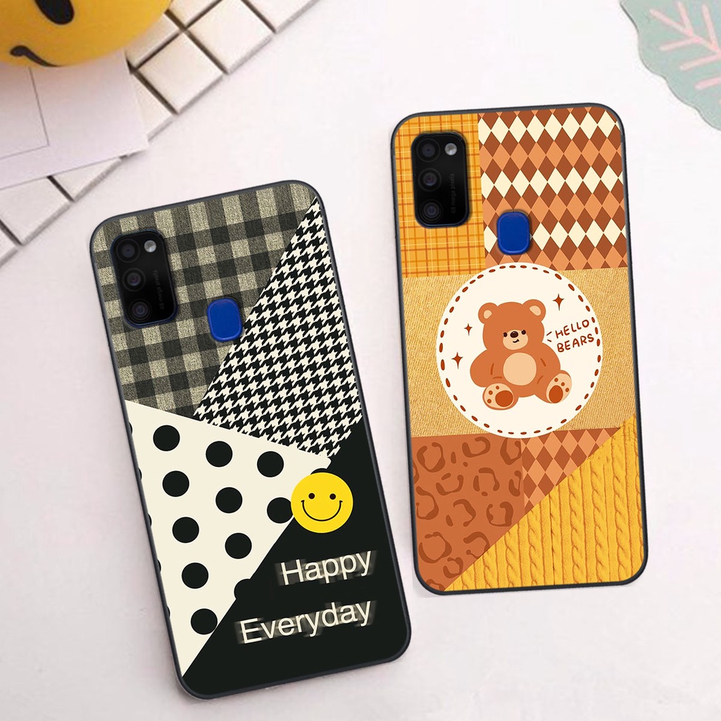 Ốp lưng Samsung M21 happy day, gấu bear dễ thương - BỀN - ĐẸP -BAO GIÁ TOÀN THỊ TRƯỜNG