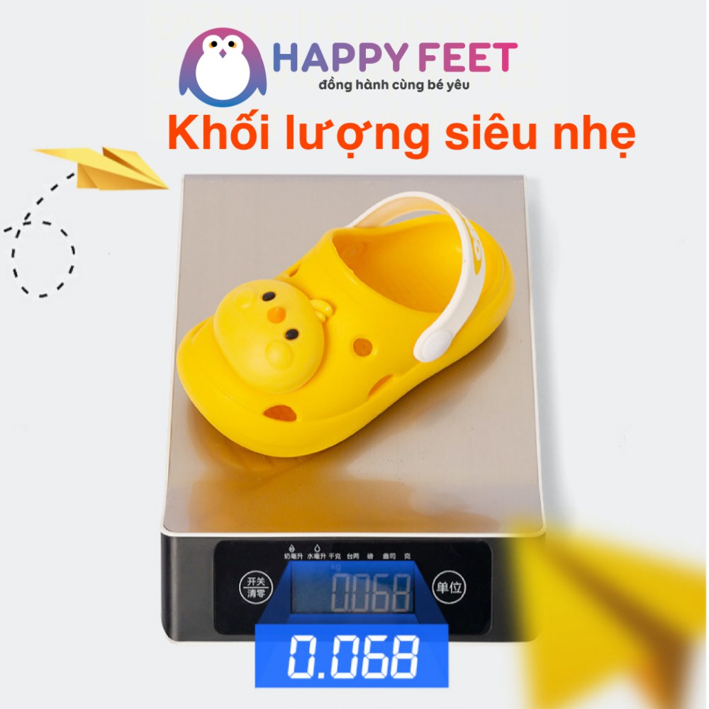 Dép cho bé trai bé gái, sục Cheerfull Mario siêu nhẹ chống trơn chính hãng -Happy Feet- no0189