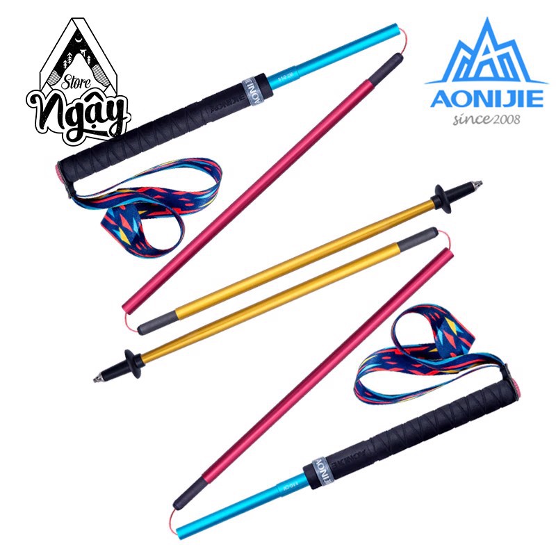 [HÀNG CHÍNH HÃNG] GẬY LEO NÚI NHÔM 3 KHÚC AONIJIE E4201 153GRAM