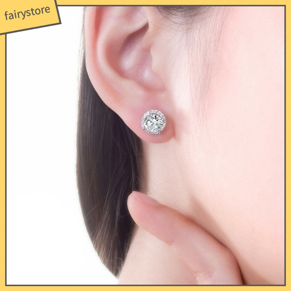 Bông Tai Hợp Kim Đính Đá Kiểu Dáng Sang Trọng