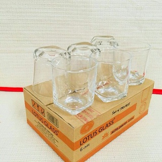 Bộ 6 cốc thuỷ tinh ngắn trơn
