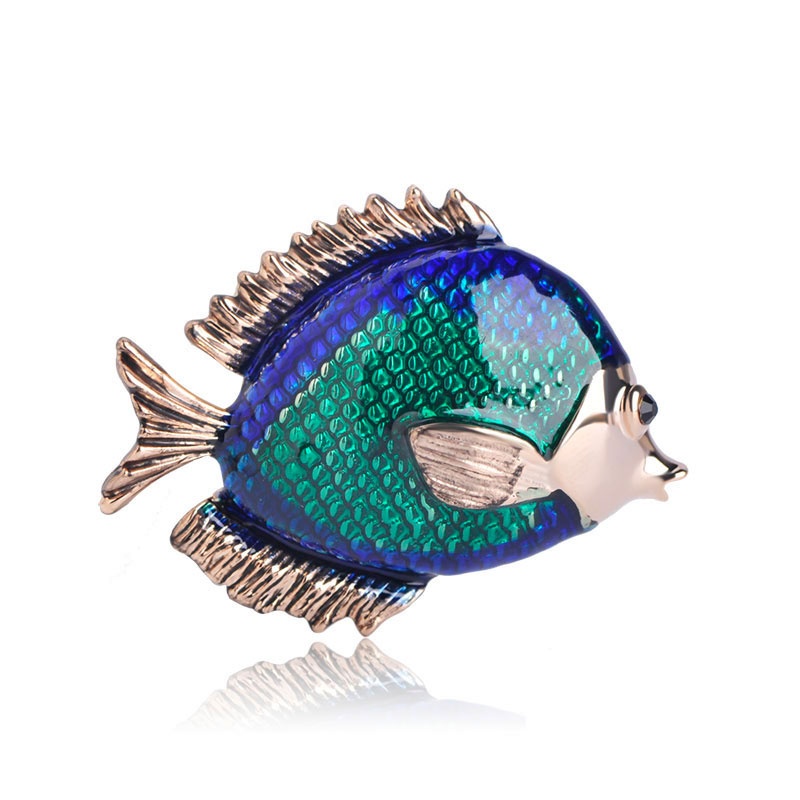 Ghim Cài Áo Hình Cá Biển Đính Đá Thời Trang Cho Nữ