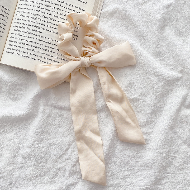 Dây Buộc Tóc Phối Nơ Xinh Xắn Phong Cách Hàn Quốc Dành Cho Nữ