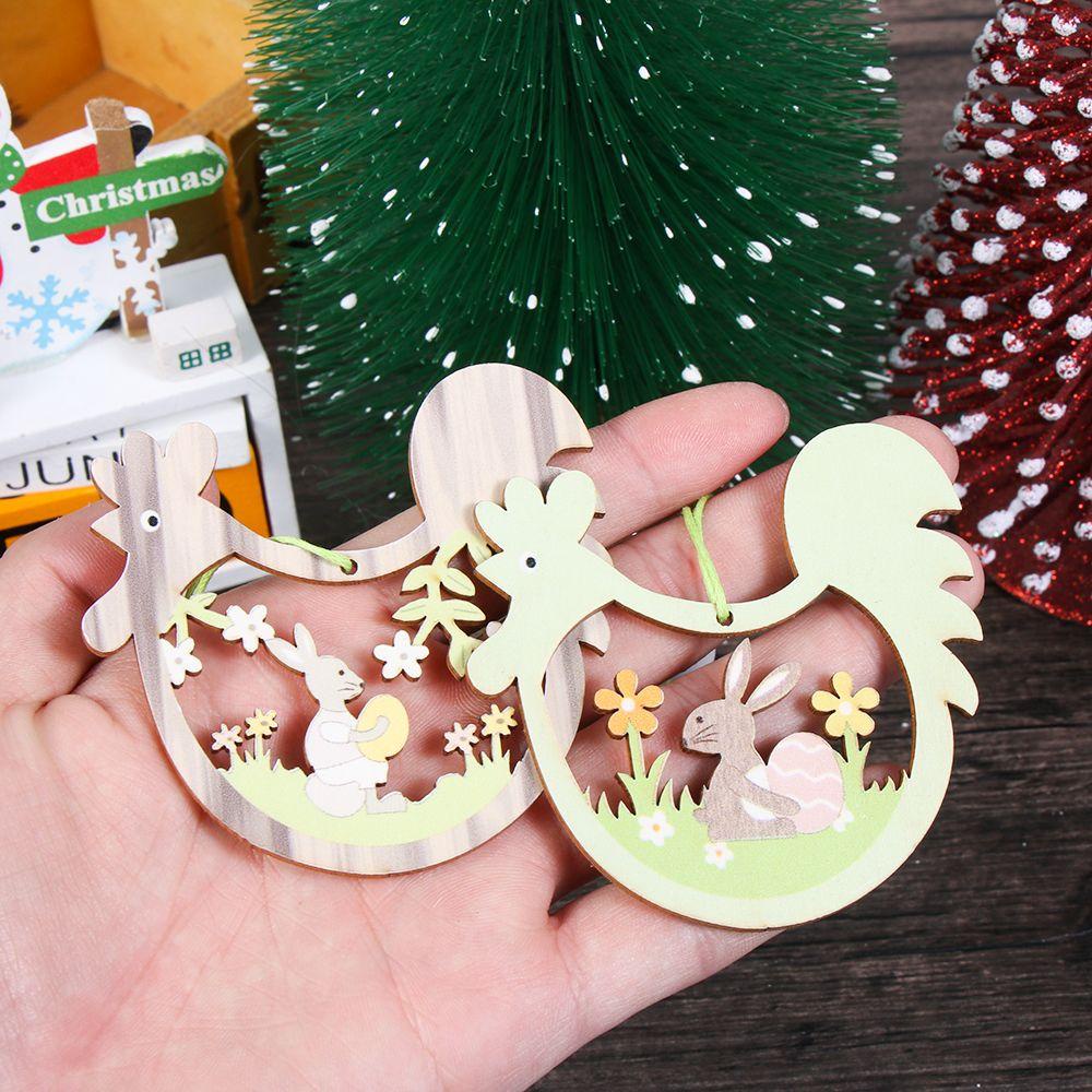 Set 2 Mặt Dây Chuyền Hình Thỏ Phục Sinh Nhiều Kiểu DIY