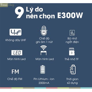 Máy trợ giảng không dây UHF, Bluetooth Takstar E300W [Bảo hành 12 tháng]