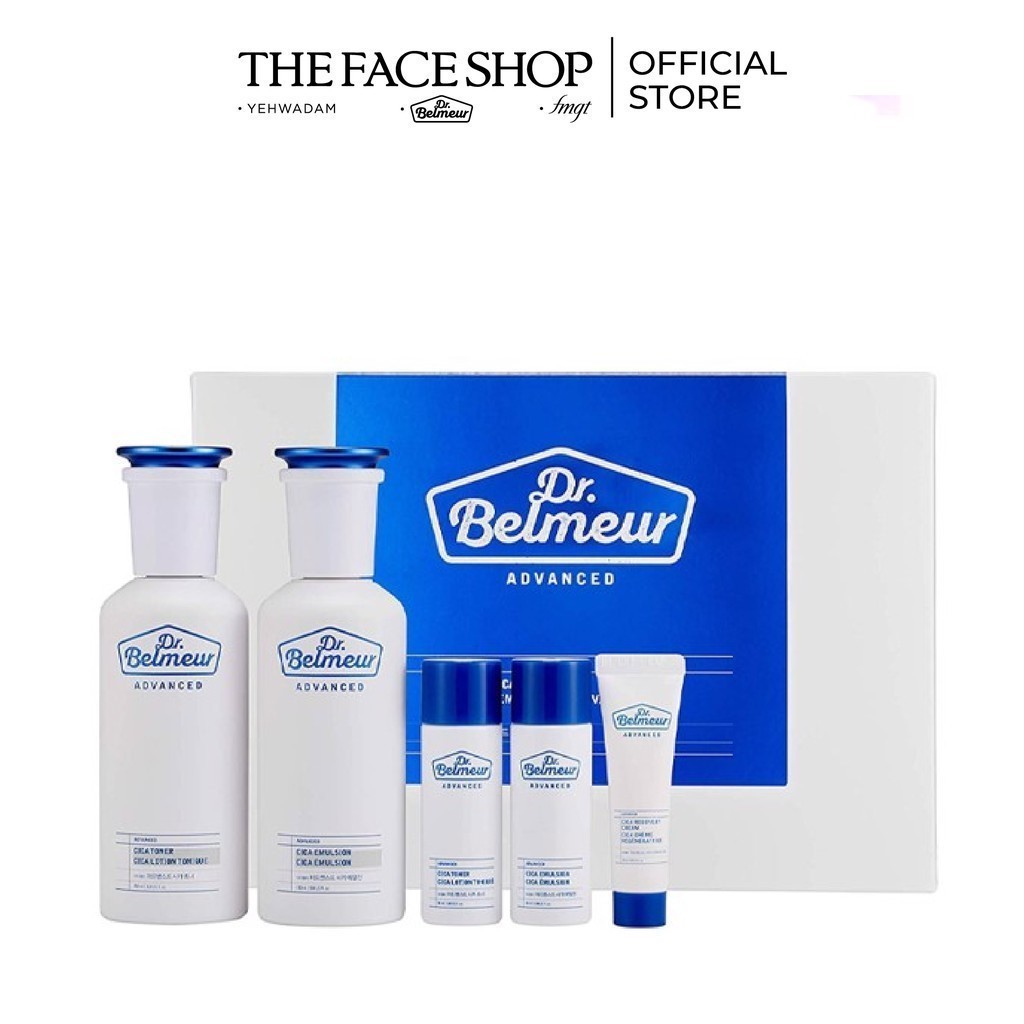 [Mã COSTFST3 -8% đơn 250K] Bộ Sản Phẩm Dưỡng Da The FaceShop Dr.Belmeur Advanced Cica Skincare Set (2Ea)(01/07/2022)