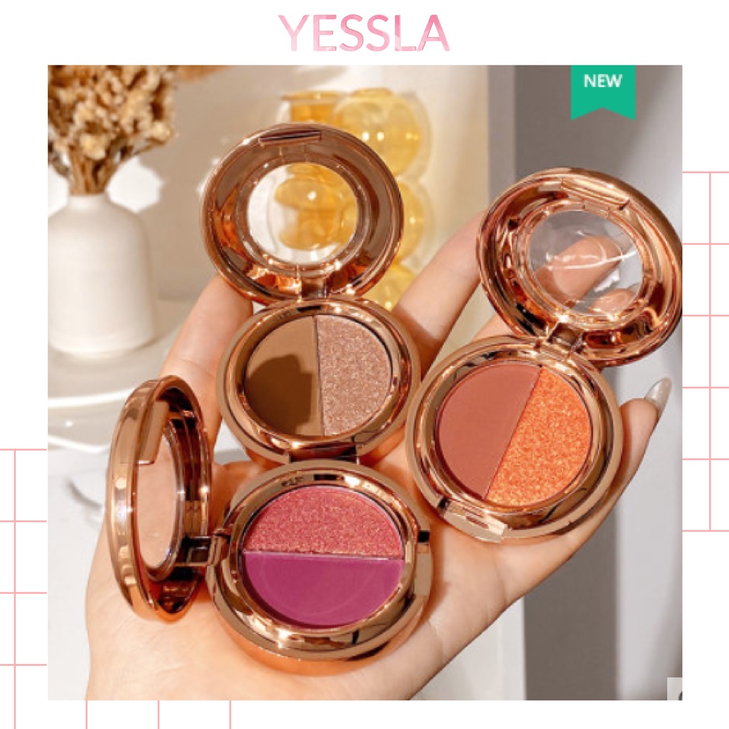 [Chính hãng] Bảng phấn mắt đôi 1 màu lì và 1 màu nhũ lấp lánh | BigBuy360 - bigbuy360.vn