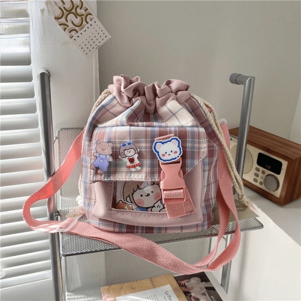 Túi Đeo Chéo Vải canvas Kiểu Dáng Dễ Thương Xinh Xắn Cho Nữ