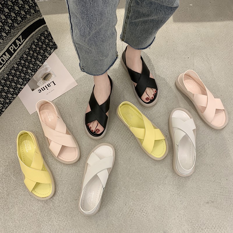 Dép Sandal Đế Bằng Chống Trượt Cho Phụ Nữ Mang Thai | BigBuy360 - bigbuy360.vn