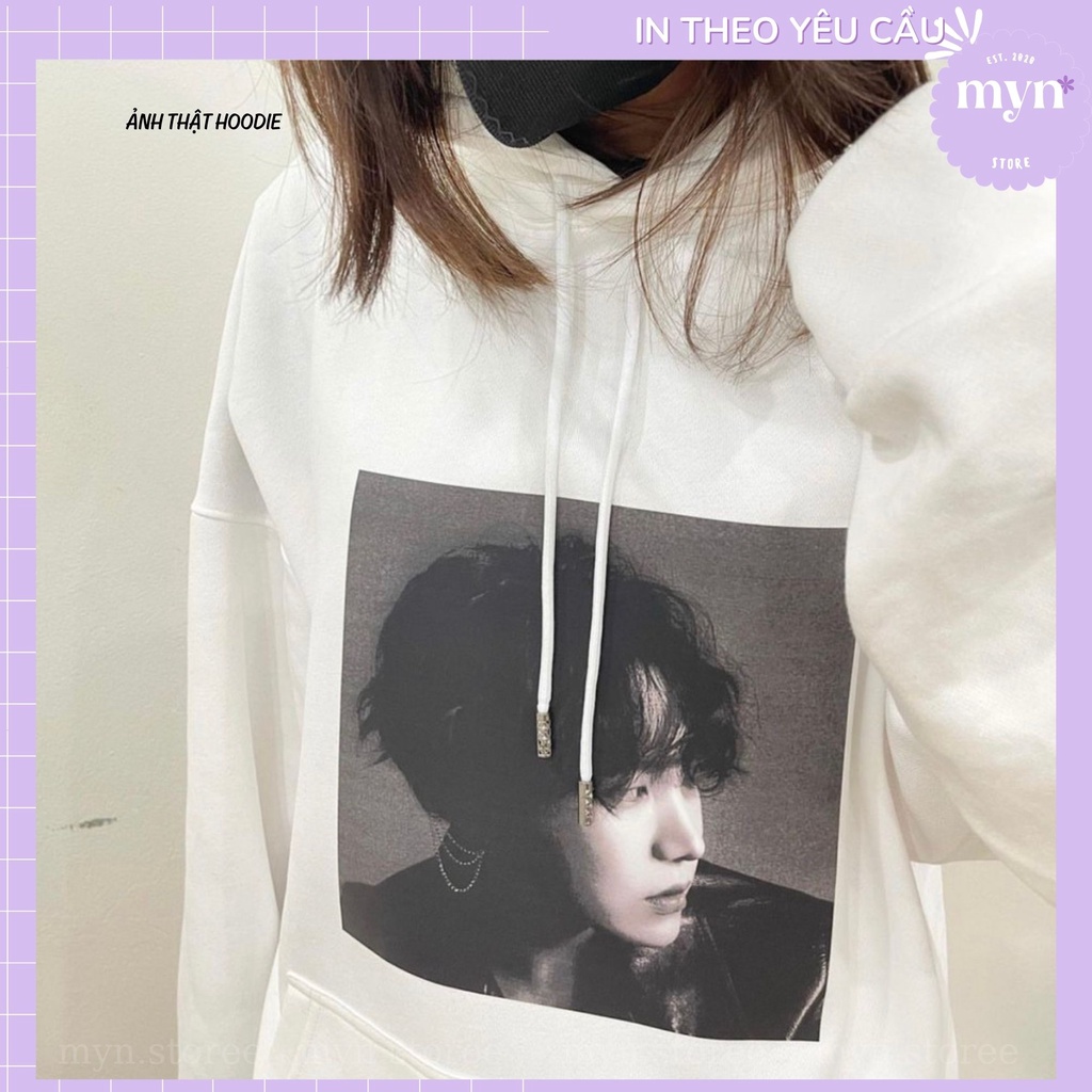 Áo Hoodie Trắng Dài Tay In Theo Yêu Cầu